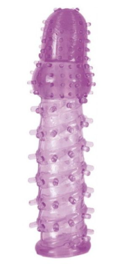 Фиолетовая насадка, удлиняющая половой член, BIG BOY - 13,5 см. - 0