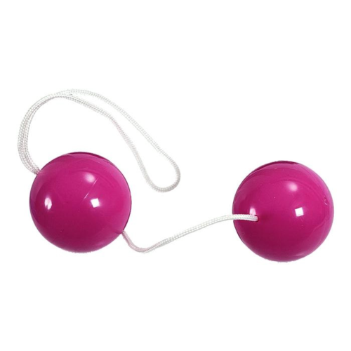 Фиолетовые вагинальные шарики на мягкой сцепке - 0
