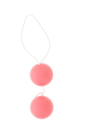 Розовые вагинальные шарики Vibratone DUO-BALLS - 0