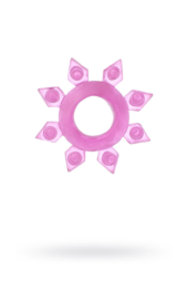 Розовое гелевое эрекционное кольцо-звезда - 1