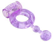 Фиолетовое эрекционное кольцо с вибратором - 0