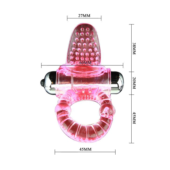 Эрекционное кольцо с вибростимулятором клитора в форме язычка - 3