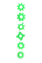Набор из 6 зелёненьких эрекционных колец - 1