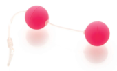 Розовые вагинальные шарики на прозрачной сцепке - 0