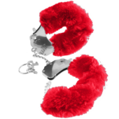 Меховые красные наручники Original Furry Cuffs - 4