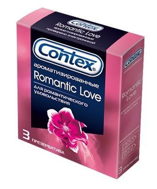 Презервативы с ароматом CONTEX Romantic - 3 шт. - 0