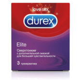 Сверхтонкие презервативы Durex Elite - 3 шт. - 0