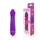 Фиолетовый силиконовый вибратор Cosmo - 13 см. - 1