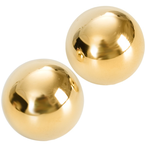 Подарочные вагинальные шарики под золото Ben Wa Balls - 0