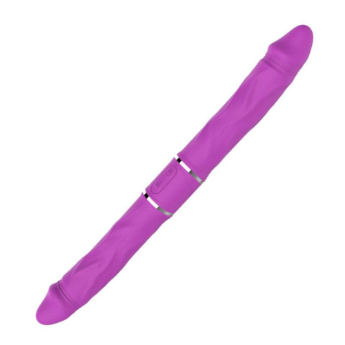 Фиолетовый двусторонний вибратор Nixon - 35 см. - 0