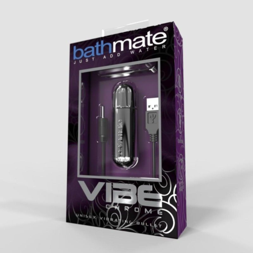 Серебристая перезаряжаемая вибропуля Bathmate Vibrating Bullet Vibe Chrome - 3