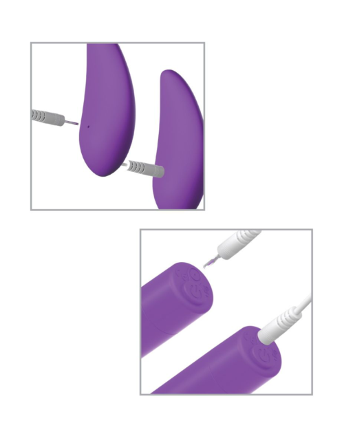 Фиолетовая вибропуля с пультом Rechargeable Remote Control Bullet - 7,62 см. - 6