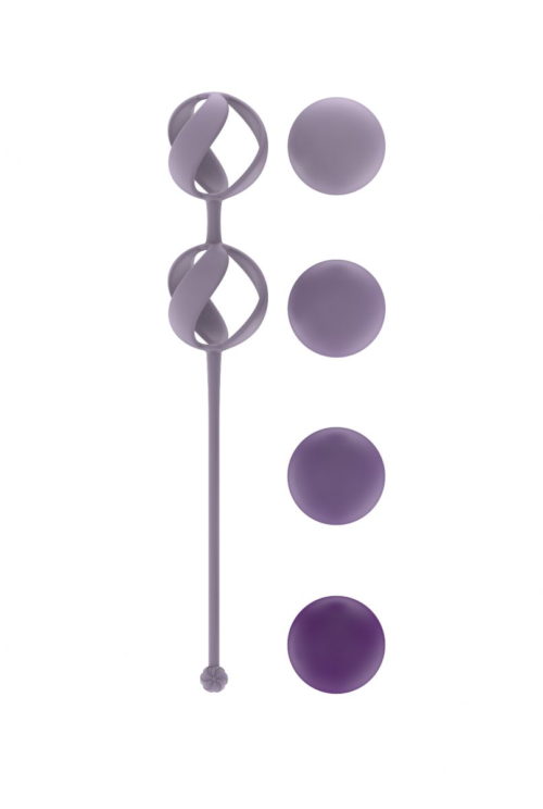 Набор из 4 фиолетовых вагинальных шариков Valkyrie - 0