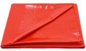 Красная виниловая простынь - 217 х 200 см. - 0