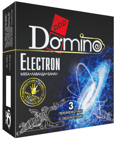 Ароматизированные презервативы Domino Electron - 3 шт. - 0
