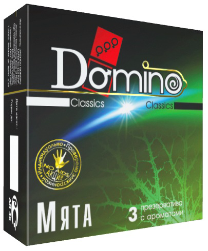 Ароматизированные презервативы Domino Мята - 3 шт. - 0