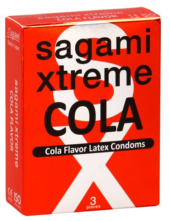 Ароматизированные презервативы Sagami Xtreme COLA - 3 шт. - 0