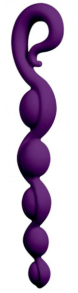 Фиолетовая анальная цепочка Bendybeads - 26,2 см. - 0