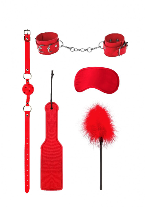 Красный игровой набор БДСМ Introductory Bondage Kit №4 - 0