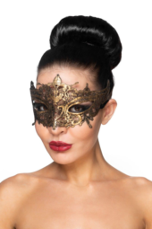 Золотистая карнавальная маска Каф - 0