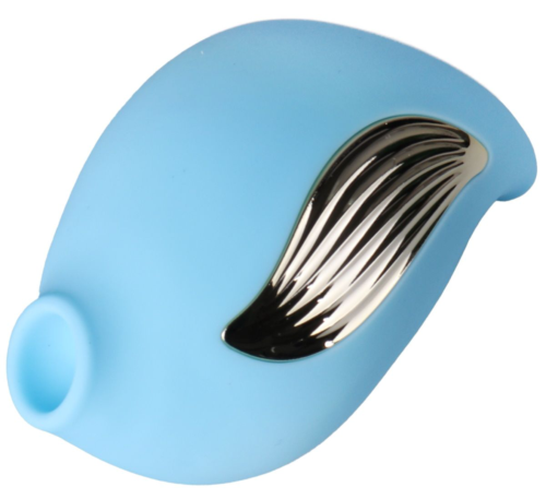 Голубой клиторальный вибростимулятор-ракушка - 0