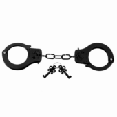 Черные металлические наручники - 2