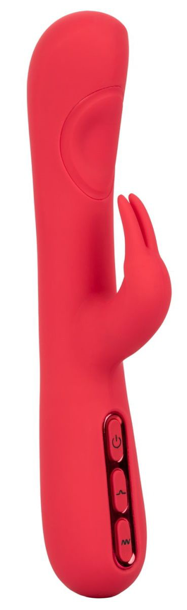 Розовый вибромассажер-кролик Throb Pulse - 21,5 см. - 0