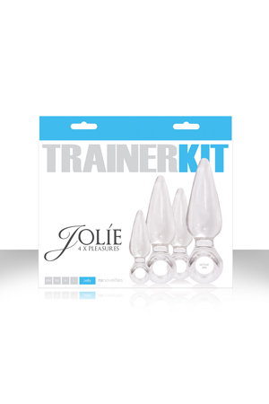 Набор из 4 прозрачных анальных пробок Jolie Trainer Kit - 0
