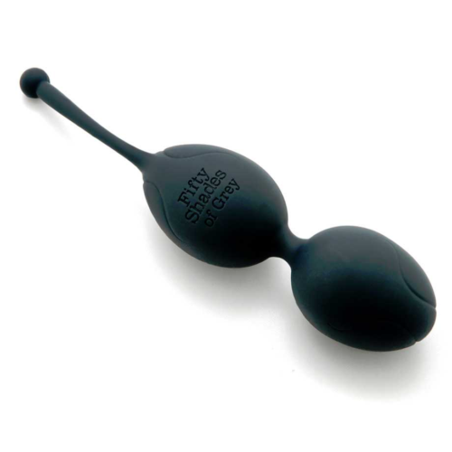 Черные вагинальные шарики со смещенным центром тяжести Silicone Ben Wa Balls - 1