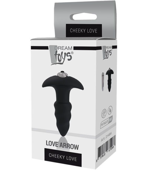 Черная анальная вибровтулка SINGLE SPEED LOVE ARROW PLUG - 9 см. - 1
