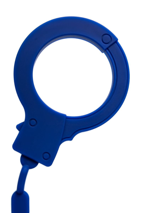 Синие силиконовые наручники Штучки-дрючки - 6