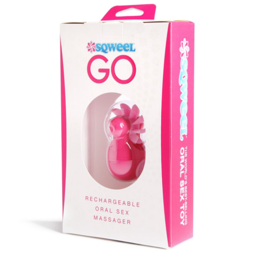Розовый клиторальный стимулятор Sqweel Go Pink - 3