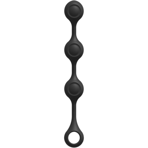 Черные утяжеленные анальные шарики Anal Essentials Weighted Silicone Anal Balls - 34,3 см. - 0