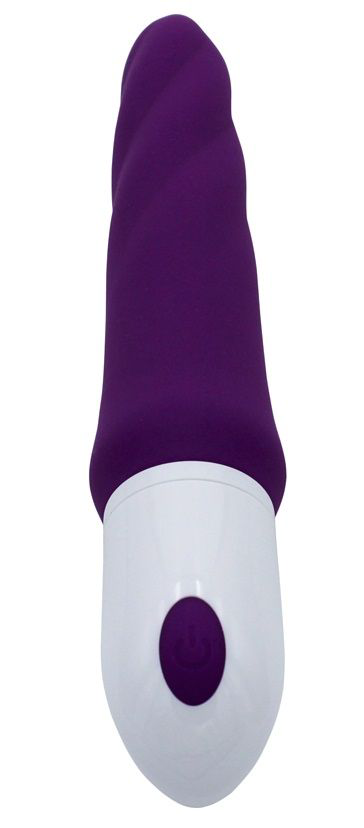 Фиолетовый гибкий рельефный вибратор Sparta - 23 см. - 1