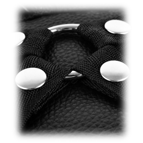 Женские трусики с рюшами для крепления страпона Leather Lovers Harness - 2
