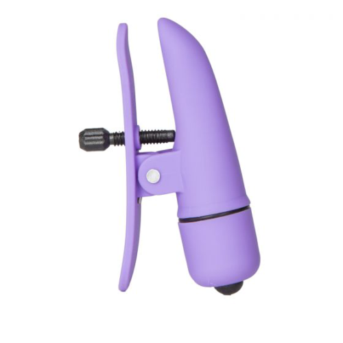 Фиолетовые зажимы-прищепки с вибрацией Nipplettes - 2