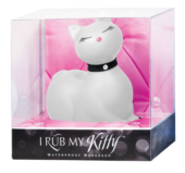 Белый массажёр-кошка I Rub My Kitty с вибрацией - 1