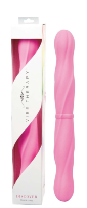 Изысканный двусторонний розовый стимулятор Vibe Therapy Discover - 33 см. - 0