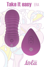 Фиолетовые вагинальные виброшарики Era с пультом ДУ - 1