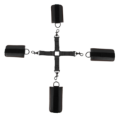 Черный набор крестовой фиксации Bondage Set - 3