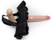 Реалистичный страпон Woman Midi с вагинальной пробкой - 19 см. - 5