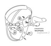 Реалистичный страпон Woman Midi с вагинальной пробкой - 19 см. - 9
