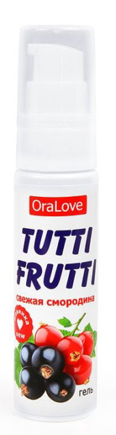 Гель-смазка Tutti-frutti со вкусом смородины - 30 гр. - 0