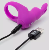 Фиолетовое эрекционное виброкольцо Happy Rabbit Cock Ring Kit - 5