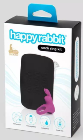 Фиолетовое эрекционное виброкольцо Happy Rabbit Cock Ring Kit - 6