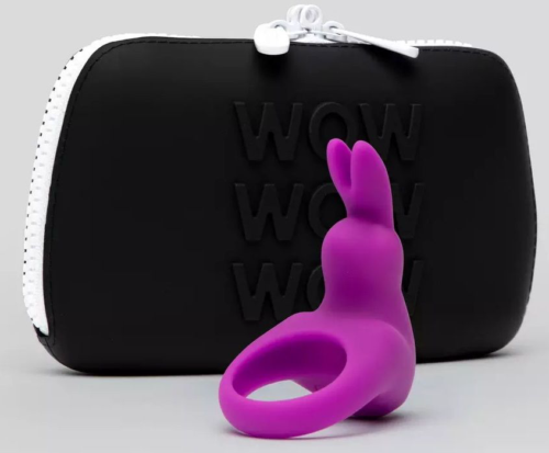 Фиолетовое эрекционное виброкольцо Happy Rabbit Cock Ring Kit - 1