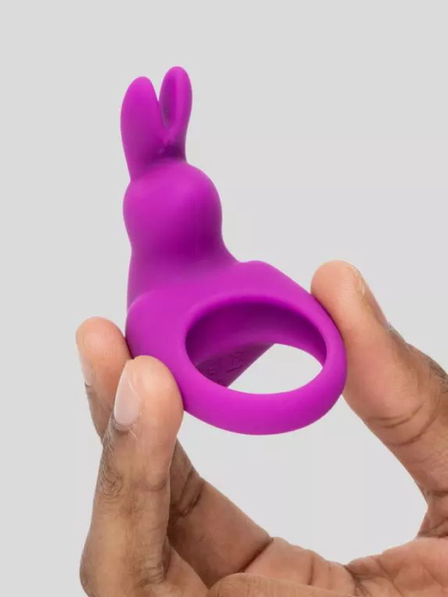 Фиолетовое эрекционное виброкольцо Happy Rabbit Cock Ring Kit - 4