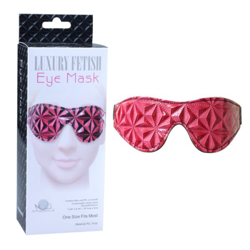 Розовая маска на глаза с геометрическим узором Pyramid Eye Mask - 1