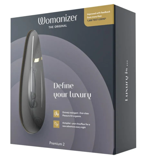 Черный клиторальный стимулятор Womanizer Premium 2 - 5