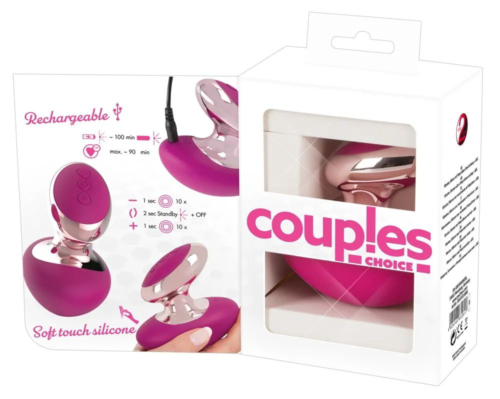 Ярко-розовый вибромассажер Couples Choice Massager - 9